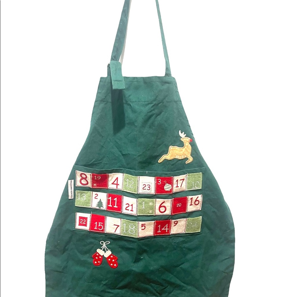 WILLIAMS SONOMA NWOT Christmas Advent Calendar Kids Apron